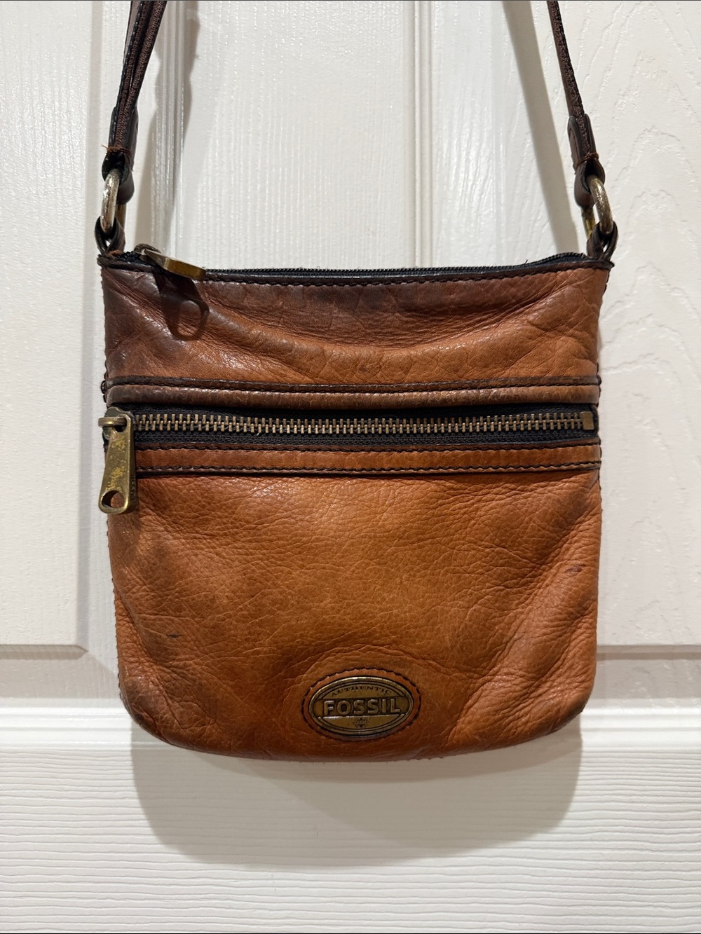 Fossil Leather Crossbody Bag